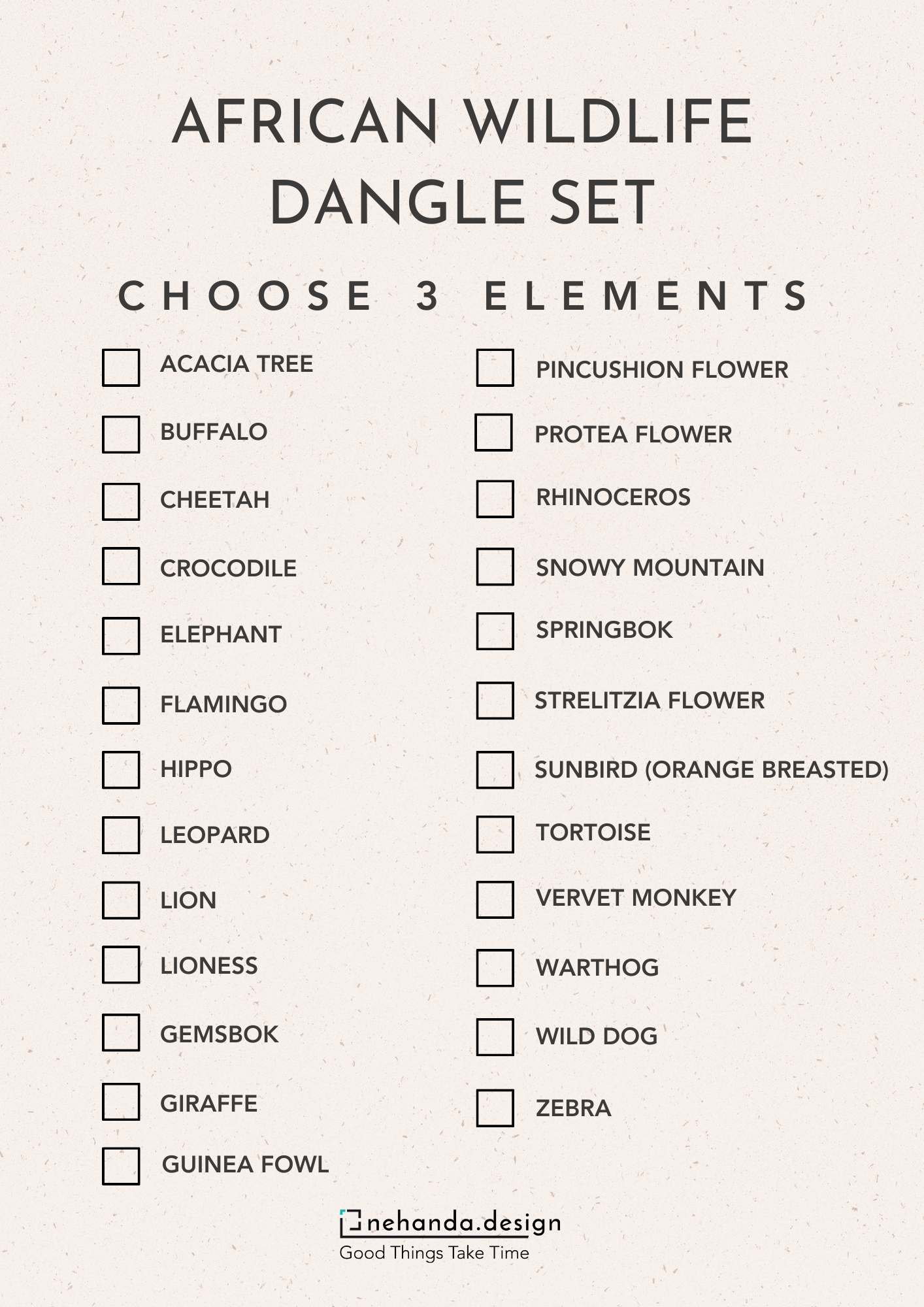 Play Gym Dangle Set - African Wildlife