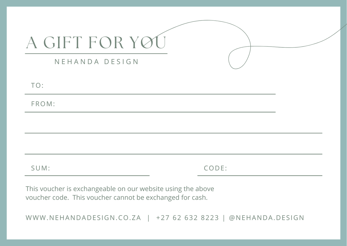 Nehanda Design Gift Voucher