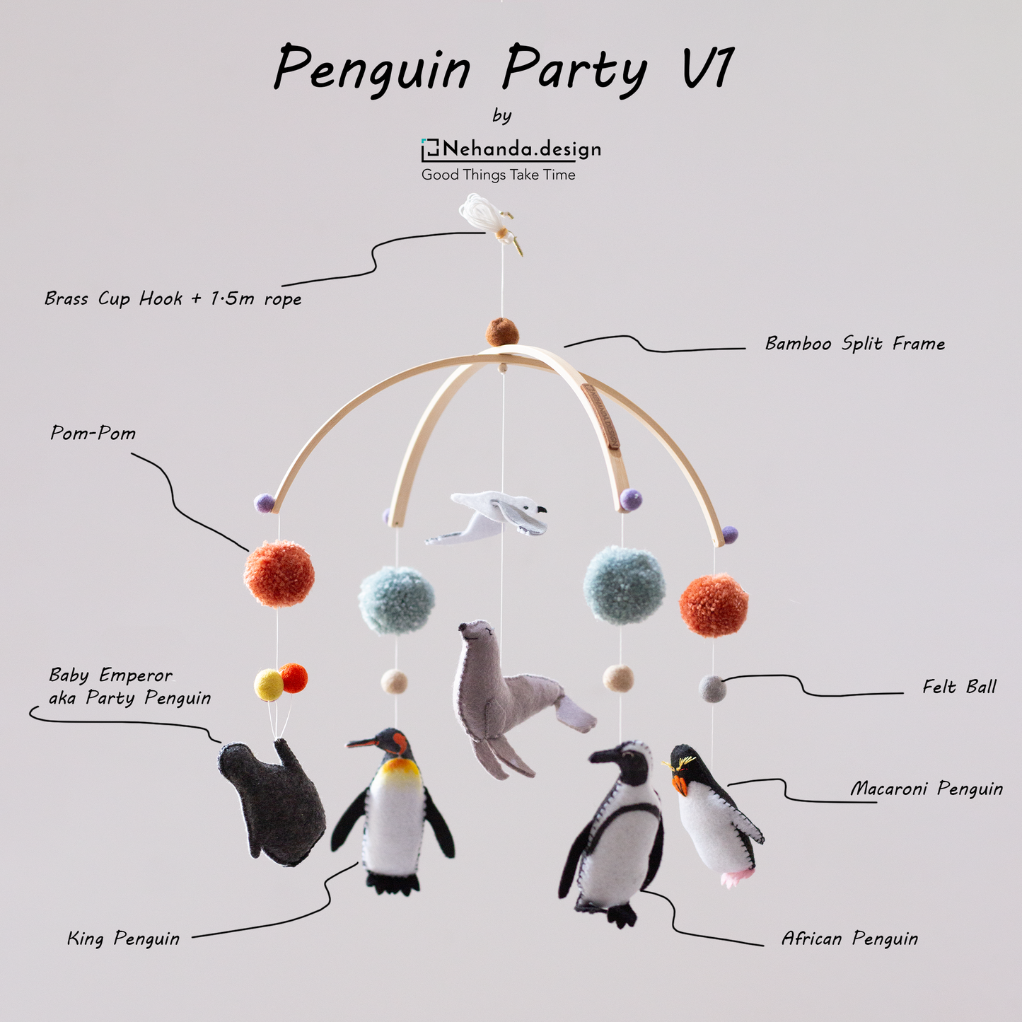 Penguin Party V1 Split Frame Mobile