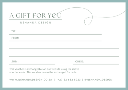 Nehanda Design Gift Voucher