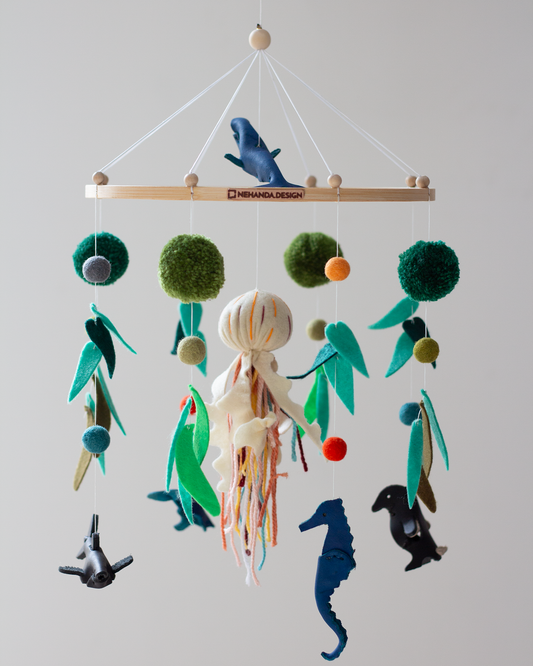 Ocean Life Hanging Mobile | Afrographic Collaboration | Handmade in Cape Town