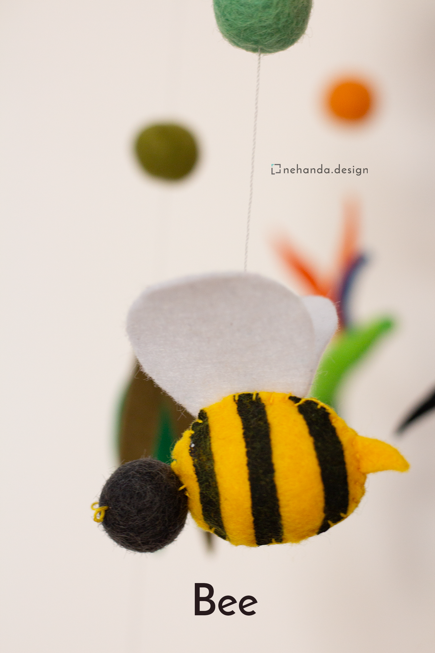 Afrographic Collaboration African Wildlife hanging mobile featuring Bee