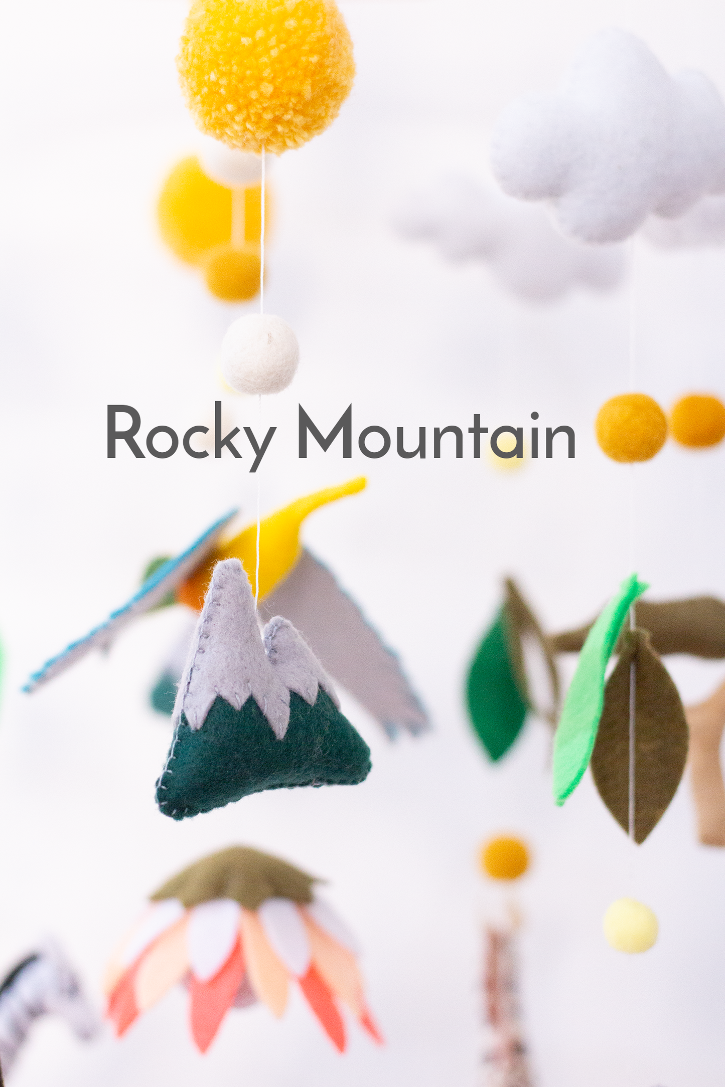 Afrographic Collaboration African Wildlife hanging mobile featuring Rocky Mountain