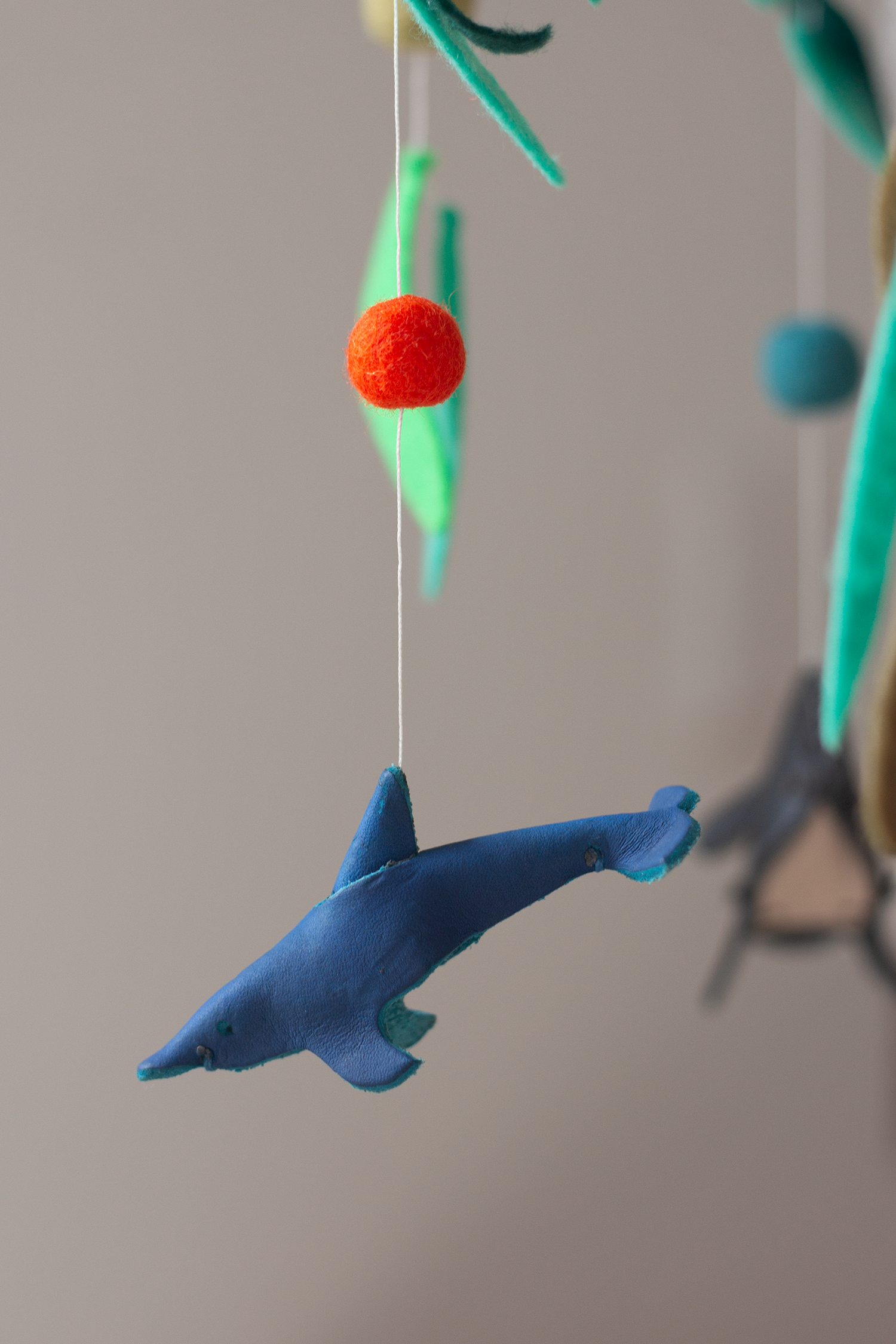 Afrographic Collaboration Ocean Life hanging mobile featuring Dolphin
