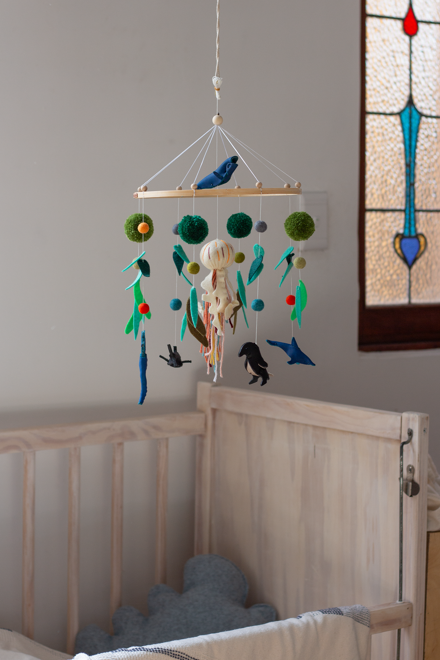 Nehanda Design Afrographic Ocean Life Hanging Mobile in Nursery