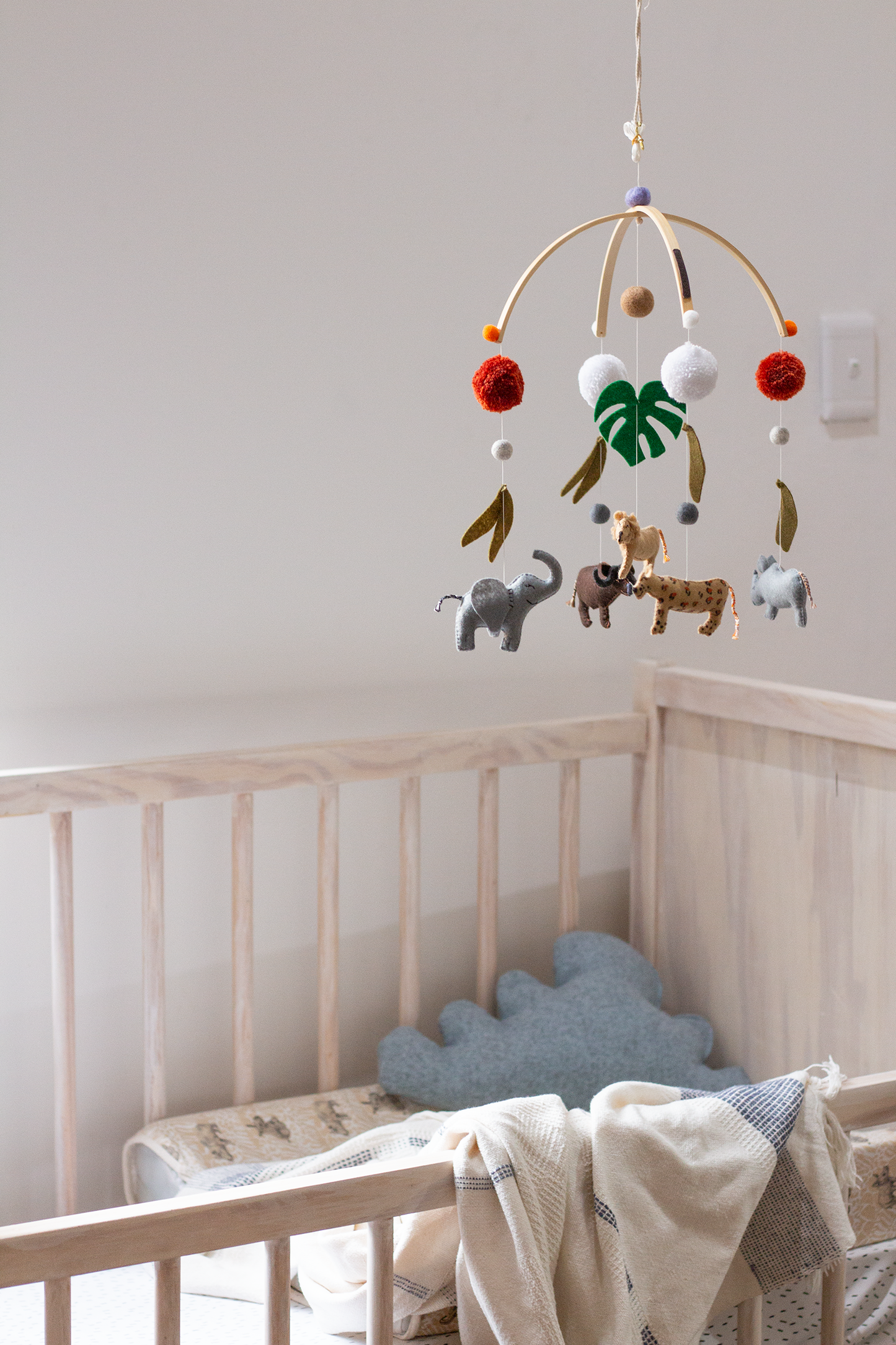Big Five Hanging Mobile African Wildlife by Nehanda Design in Nursery