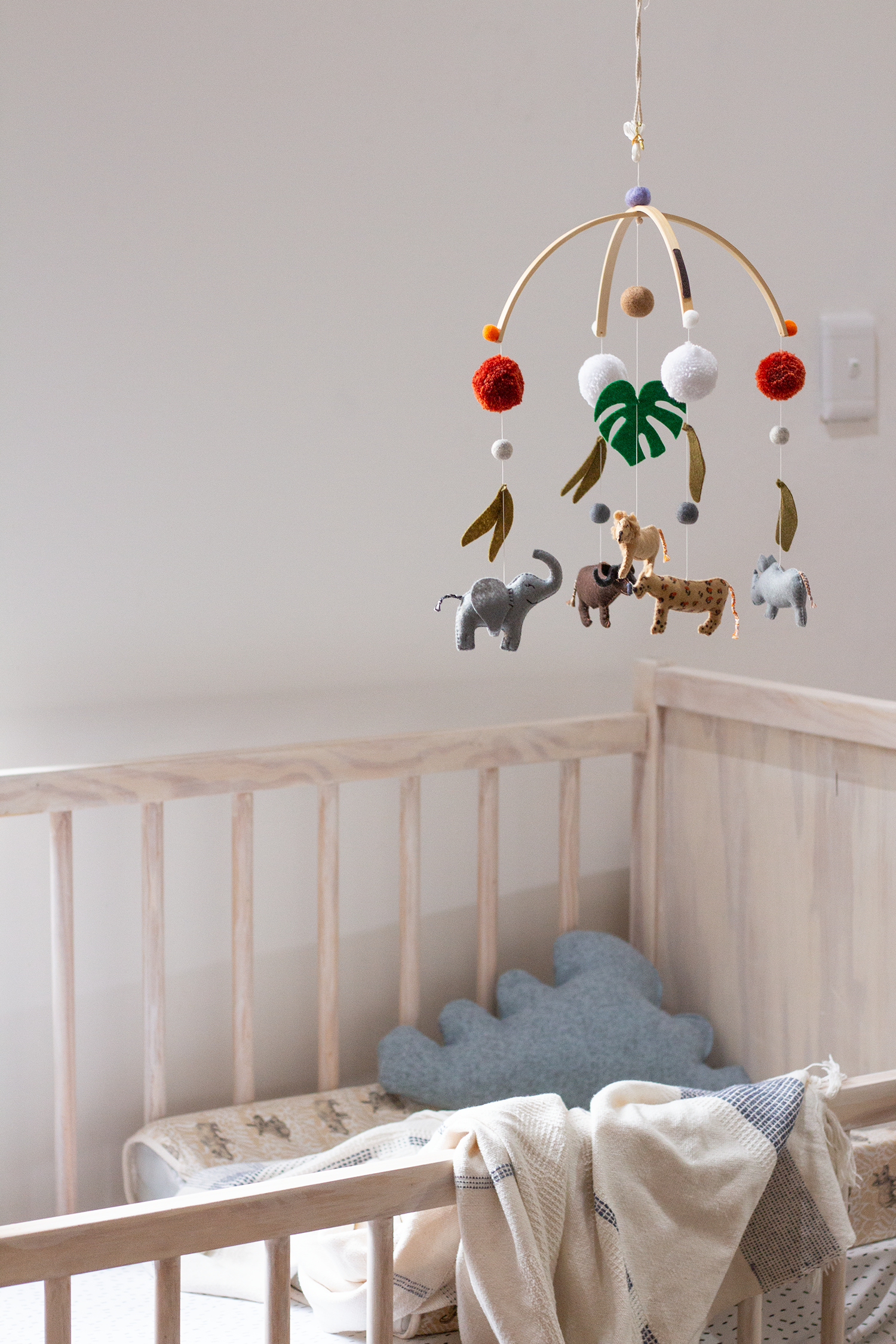 Big Five Hanging Mobile African Wildlife by Nehanda Design in Nursery