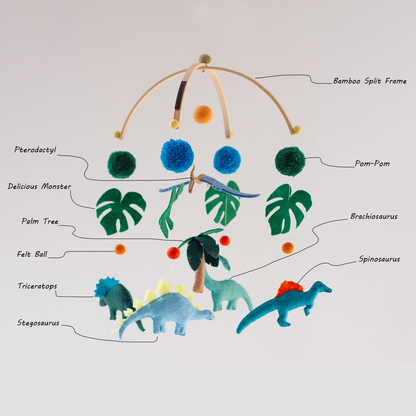 Dinosaur Hanging Mobile | Signature Arch Collection | Handmade in Cape Town