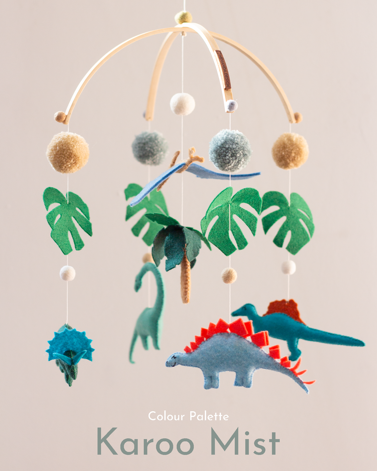 Dinosaur Hanging Mobile | Signature Arch Collection | Handmade in Cape Town