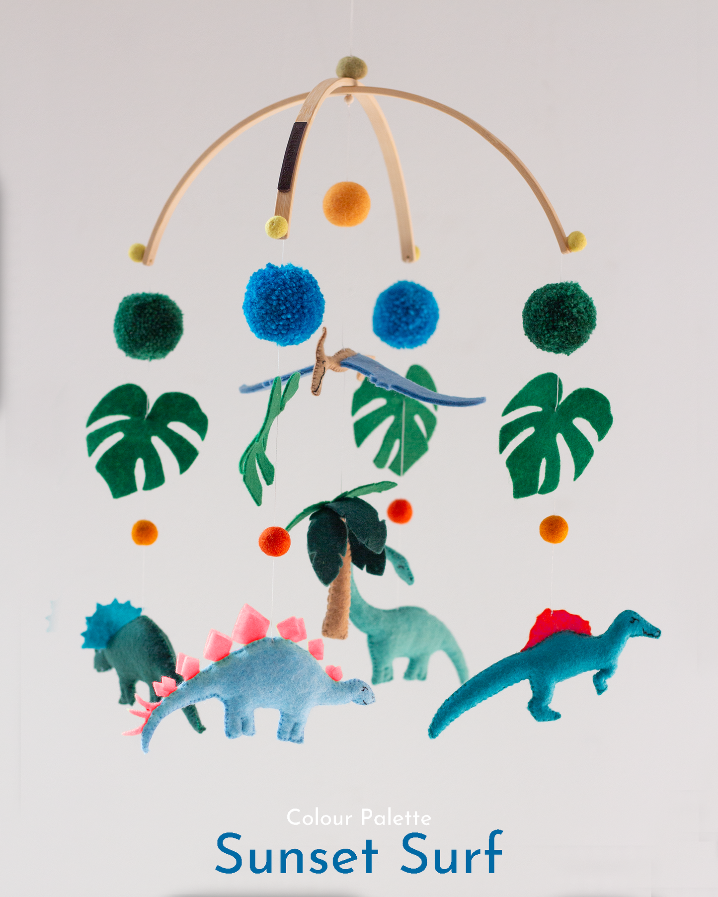 Dinosaur Hanging Mobile | Signature Arch Collection | Handmade in Cape Town