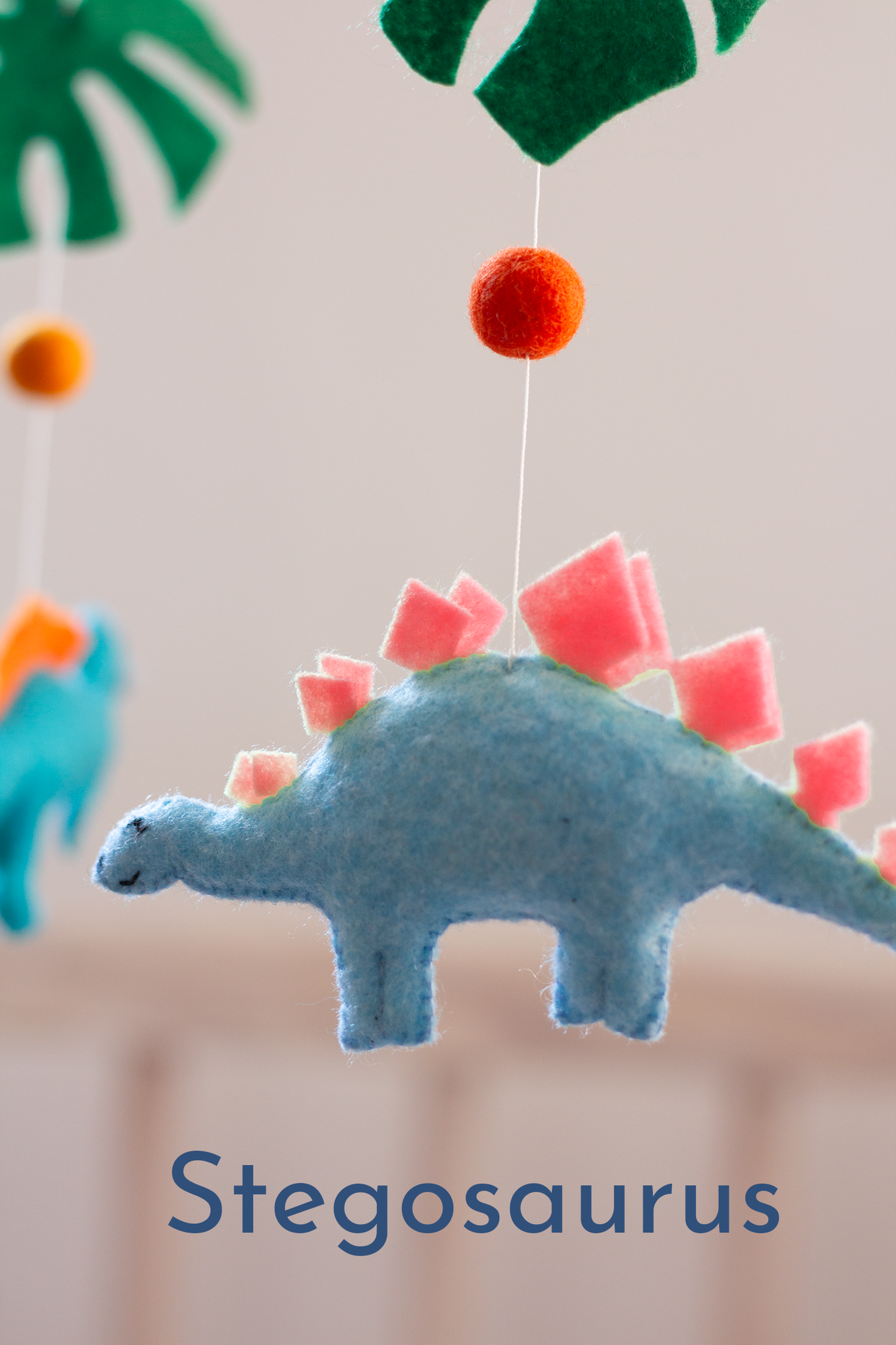 Dinosaur hanging mobile inspired by Stegasaurus