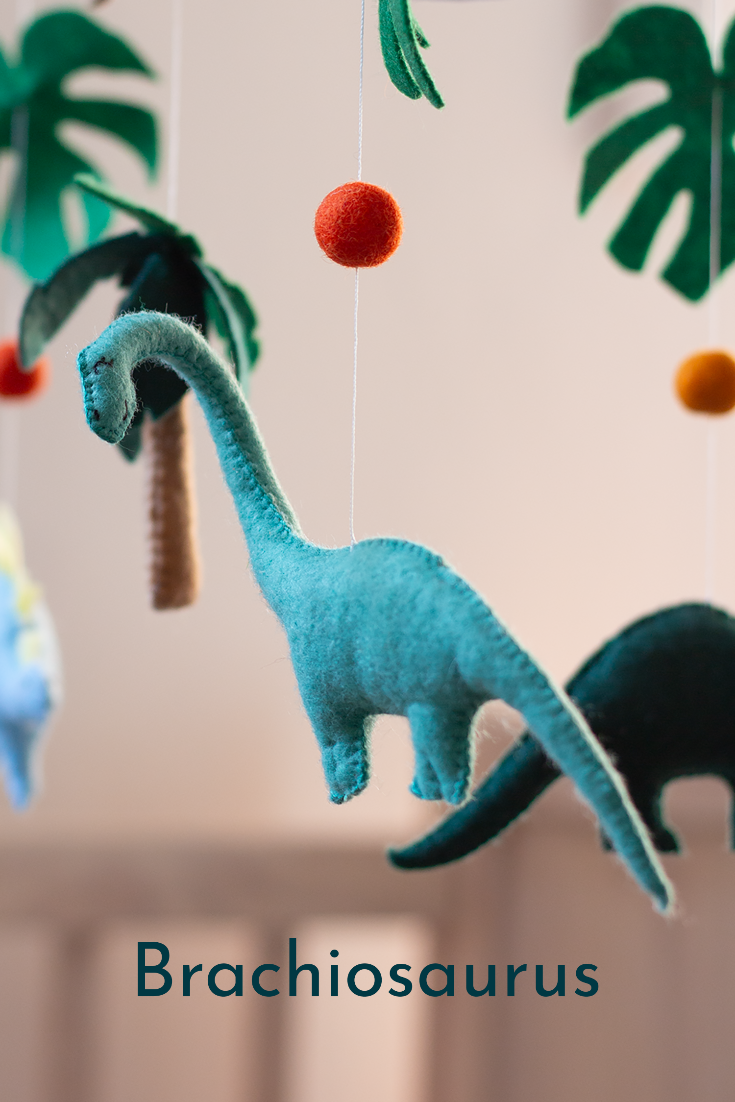 Dinosaur hanging mobile inspired by Brachiosaurus