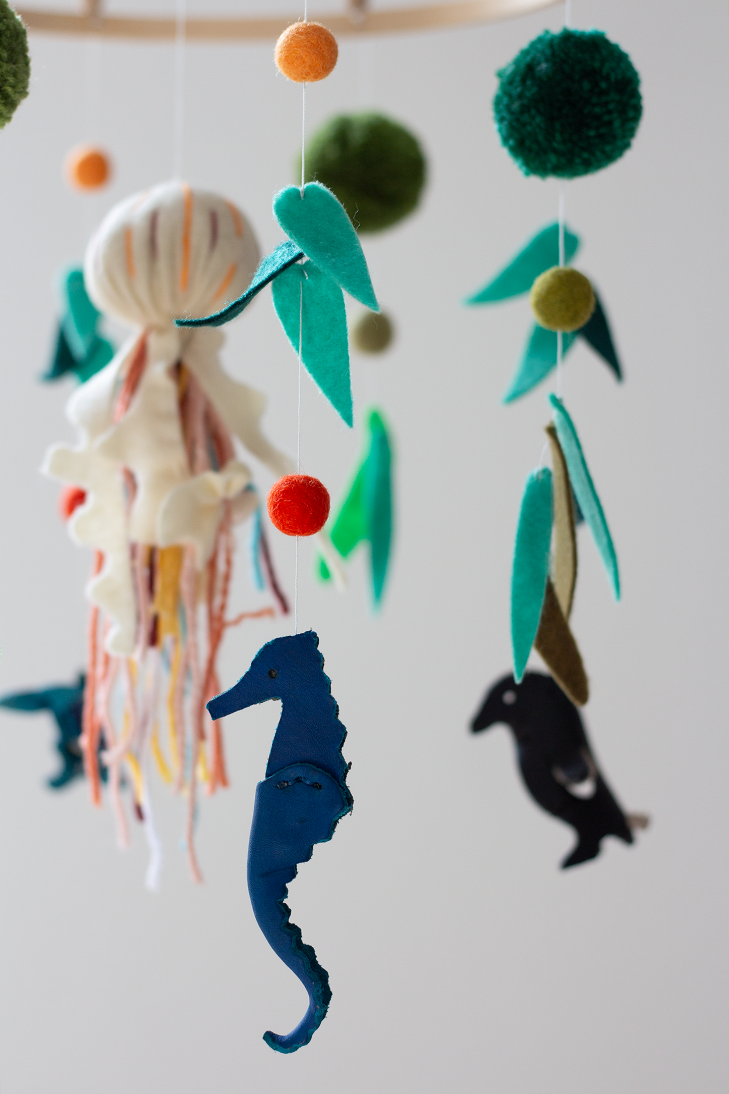 Afrographic Collaboration Ocean Life hanging mobile featuring Seahorse