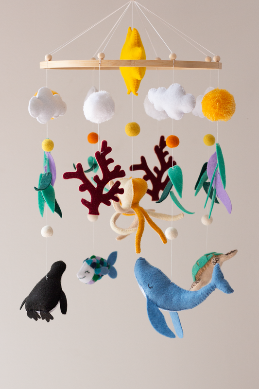 Ocean Life Hanging Mobile handmade in Cape Town | Grand Hoop Collection by Nehanda Design