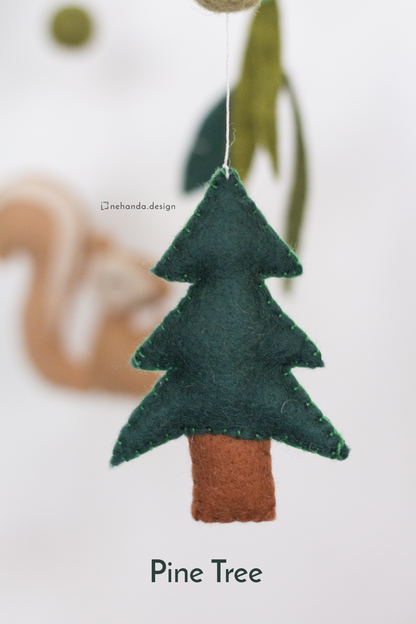 Woodland Wildlife hanging mobile inspired by peaceful woodland landscapes
