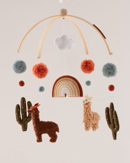 Woolly alpaca hanging mobile handcrafted in Cape Town